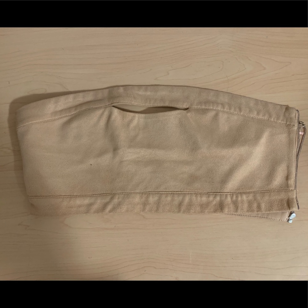 Suede Bandeau Crop Top